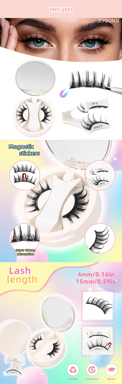 Magnetic Eyelashes with Applicator – Natural, Reusable, No Glue