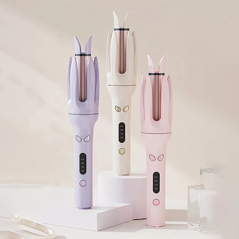 Automatic Hair Curling Iron 28mm Barrel – 4 Heat Settings, Negative Ion Technology, Smart Timer & Safety Sensor, US Plug