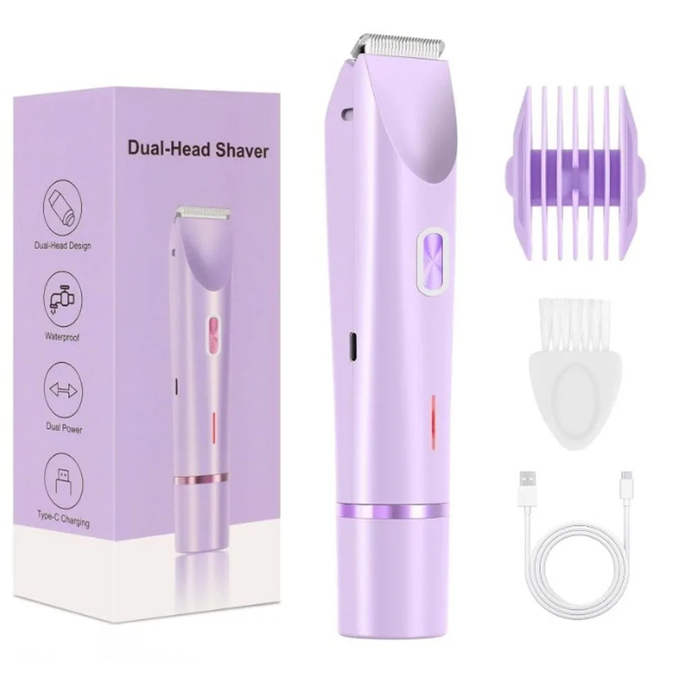 Electric Shaver for Women – Rechargeable Bikini, Legs & Underarm Razor with Detachable Head
