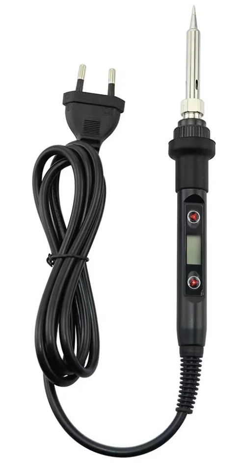 LCD Digital Adjustable Temperature 80W Soldering Iron Electric Welding Tools Solder Wire Tweezers Hand