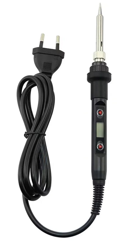 LCD Digital Adjustable Temperature 80W Soldering Iron Electric Welding Tools Solder Wire Tweezers Hand