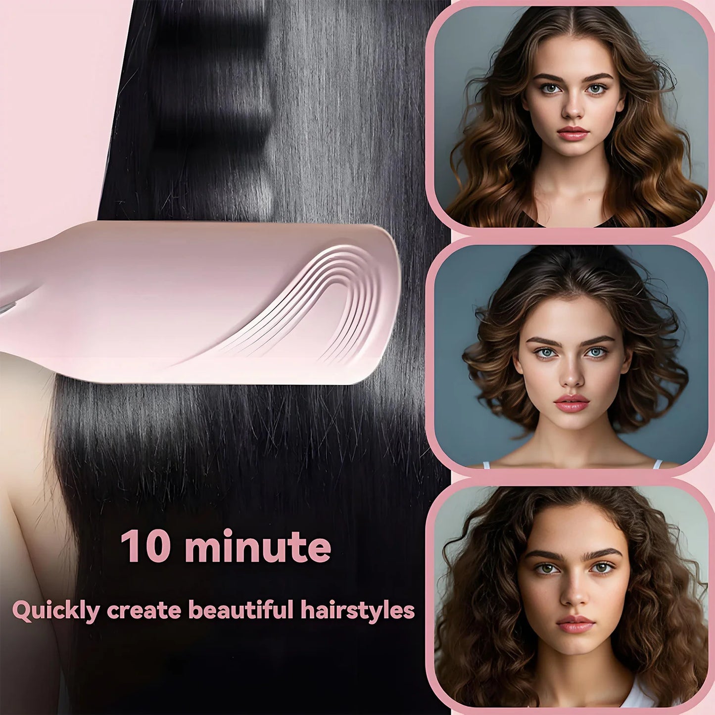 Beach Wave Hair Curler 3 Barrel 28mm – Deep Wave Curling Iron 1.1", Hair Crimper Wand with 4 Adjustable Heat Settings, 30 Million Ionic Technology