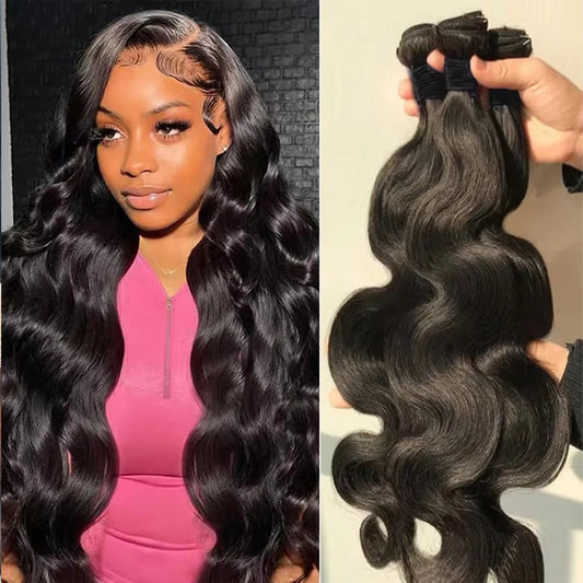 100% Human Hair Bundles 12A Brazilian Body Wave – Weave Extensions 12–32 Inch