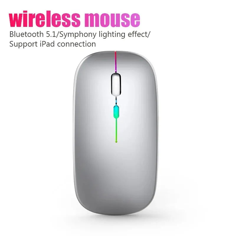 Wireless Mouse | RGB Rechargeable | Bluetooth Mice | Wireless Computer Mouse | LED Backlit | Ergonomic Gaming Mouse | for Laptop PC | 3600DPI