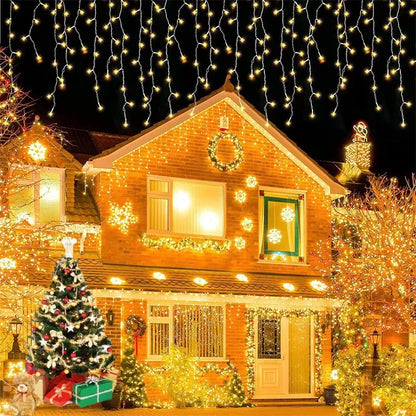 String Lights | Christmas | Outdoor Decoration | Drop 5m | Droop Garland | Curtain Icicle | String LED Lights | House | Garden | Party | 220V | 110V