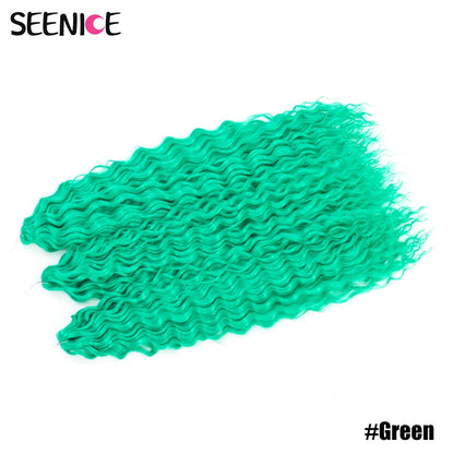 Ariel Curl Synthetic Crochet Hair 22 Inch – Water Wave Deep Curl Twist Braiding Hair Extension, Ombre Blonde Pink