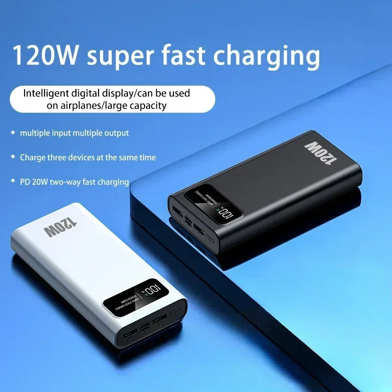 Xiaomi Power Bank | 200000mAH | 120W Super Fast Charging | High Capacity | Digital Display | Power Bank | For iPhone | Samsung | Xiaomi