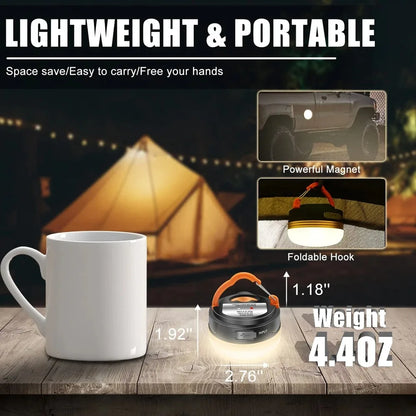 10W Camping Lantaarn | 1800mAh Oplaadbare LED Lamp |300LM LED | Waterdicht & Duurzaam | Powerbank Functie | Draagbare Hanglamp voor Buitengebruik