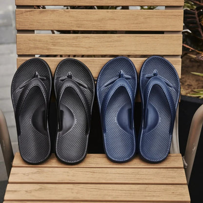 Men's flat sandals Non-slip flip flops Summer 2024 Men's Slippers EVA soft soled beach Shoes Comfortable Men's slides
