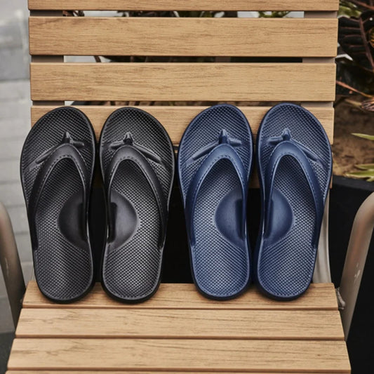 Men's flat sandals Non-slip flip flops Summer 2024 Men's Slippers EVA soft soled beach Shoes Comfortable Men's slides