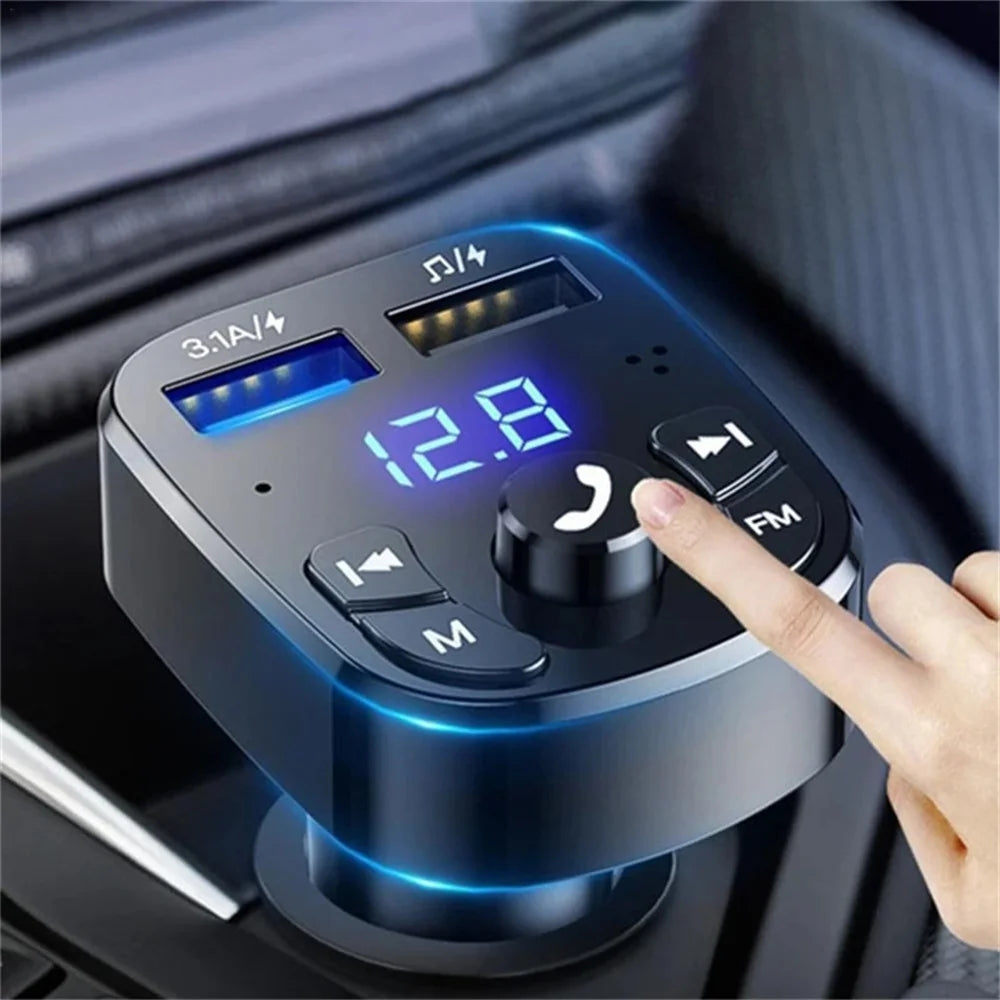 Car MP3 Player | FM Transmitter | Draadloze Bluetooth 5.0 | Ruisonderdrukking Audio-ontvanger | Auto Kit Handfree | Dual USB | Auto Snellader