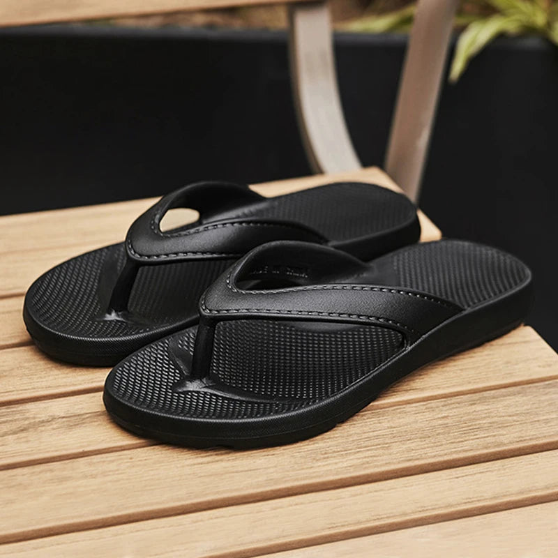 Men's flat sandals Non-slip flip flops Summer 2024 Men's Slippers EVA soft soled beach Shoes Comfortable Men's slides
