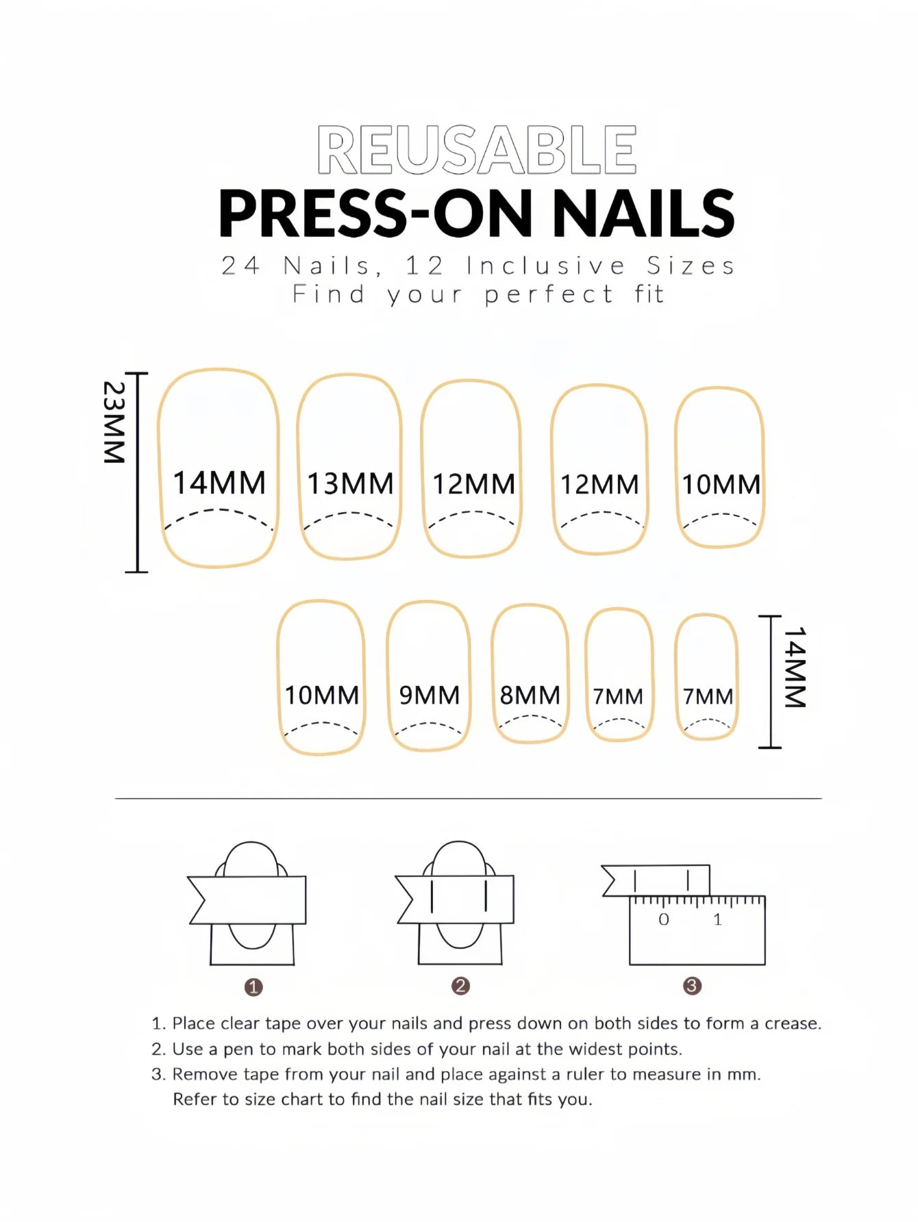 24-Piece Long European-Shape Press-On Nails – Electroplated Ultra Shiny Finish | Simple, Stylish & Modern False Nail Set