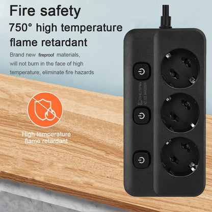 Power Strip | EU Plug | AC Outlets | Multitap Socket | Extension Cord | Electrical | With USB Type C PD Fast Charging | Network Filter Adapter