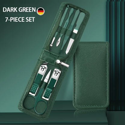 7-35 Piece Stainless Steel Nail Care Kit – Portable Travel Manicure Set with Nail Clippers & Cuticle Scissors