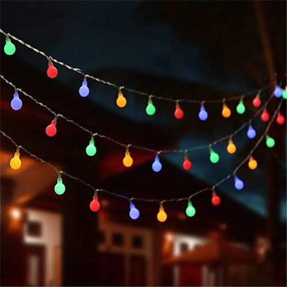 10m | 20m | 30m LED Ball String Lights | EU/US Plug | Christmas & Wedding Garland | Fairy Tale String Lights | Outdoor Garden Decoration Light