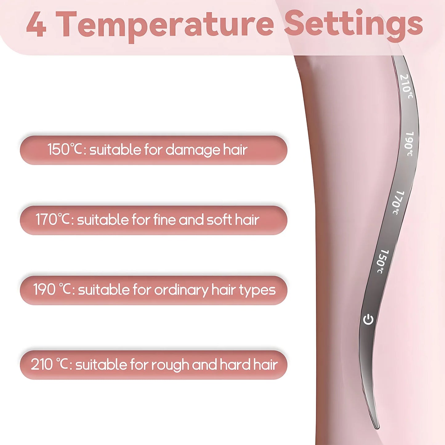 Beach Wave Hair Curler 3 Barrel 28mm – Deep Wave Curling Iron 1.1", Hair Crimper Wand with 4 Adjustable Heat Settings, 30 Million Ionic Technology