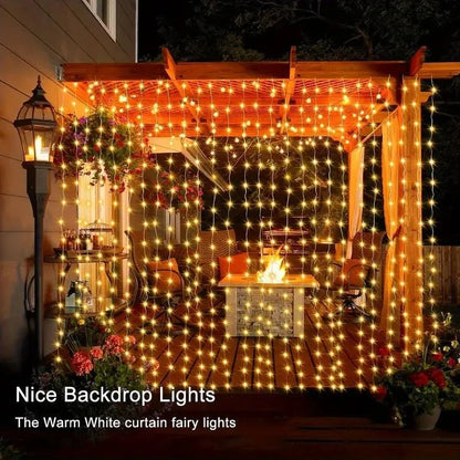 LED Fairy Outdoor Solar | 3M/6M Copper Wire | Curtain String Light | Christmas Garland Lamp | For Wedding Party | Home Garden Decoration