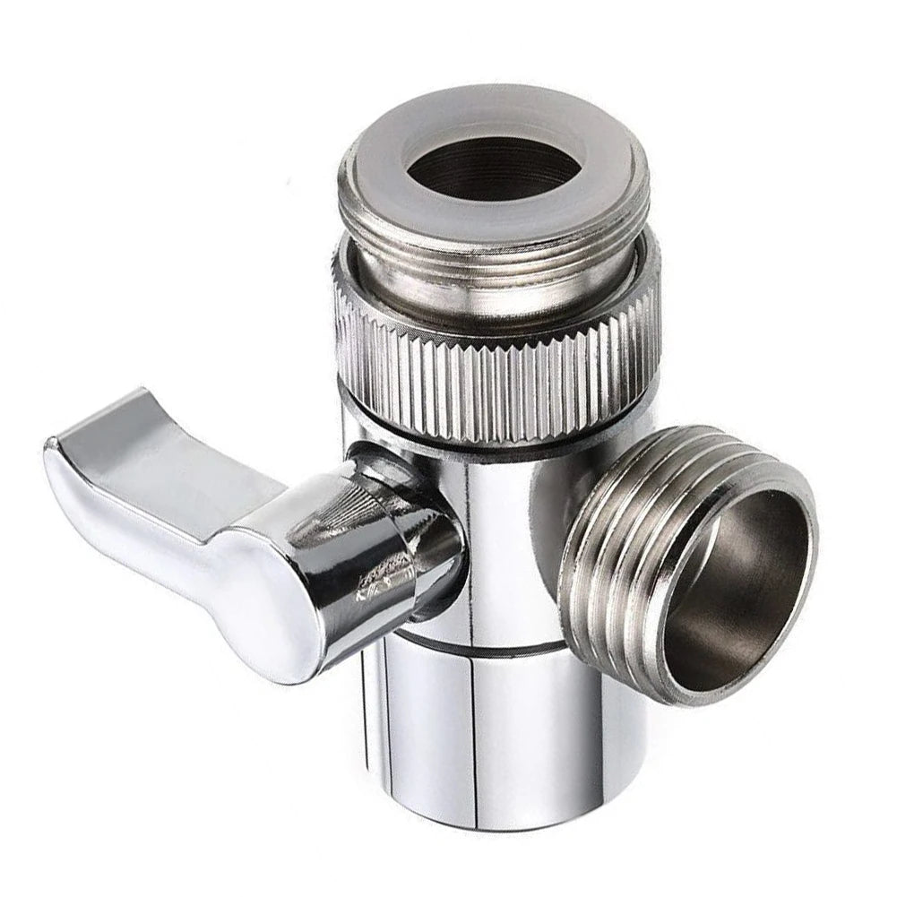 3-Way Faucet Diverter Valve – Leak-Proof Sink Tap Connector for Kitchen & Bathroom