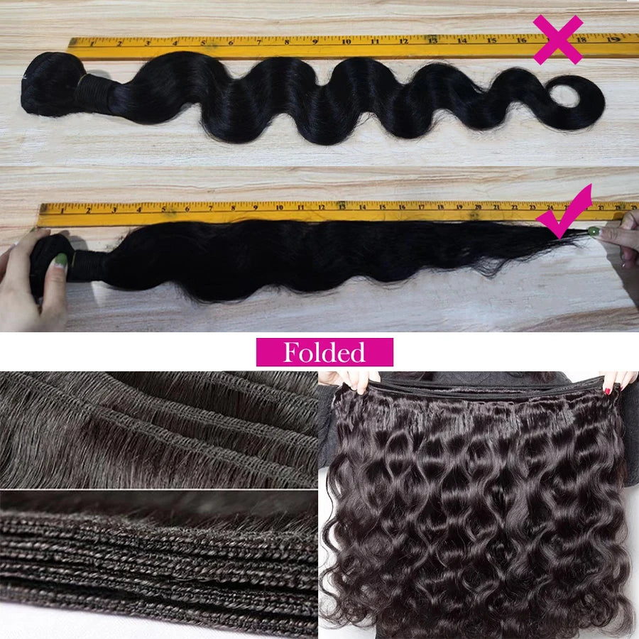 100% Human Hair Bundles 12A Brazilian Body Wave – Weave Extensions 12–32 Inch