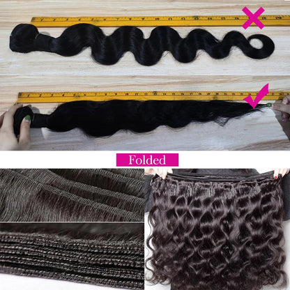 100% Human Hair Bundles 12A Brazilian Body Wave – Weave Extensions 12–32 Inch