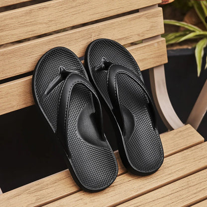 Men's flat sandals Non-slip flip flops Summer 2024 Men's Slippers EVA soft soled beach Shoes Comfortable Men's slides