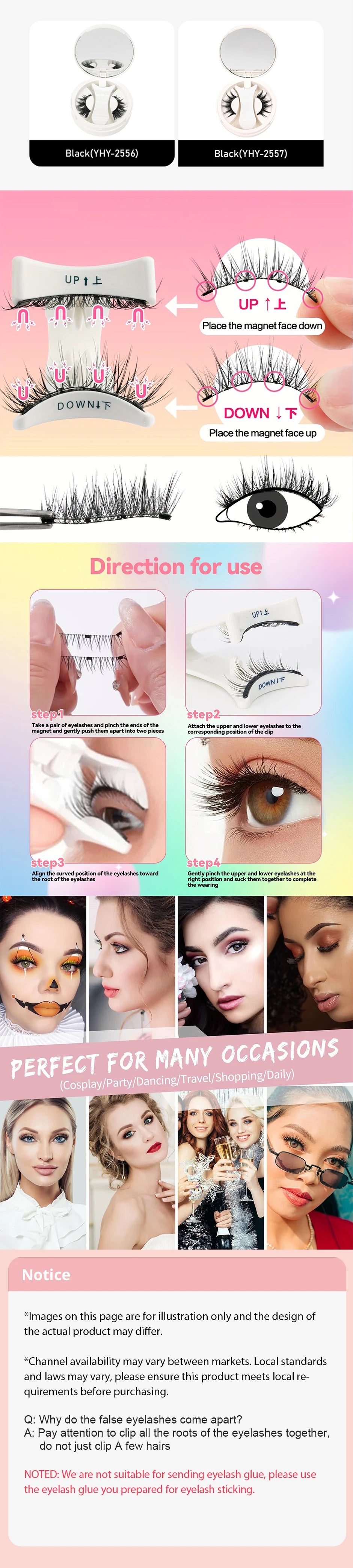 Magnetic Eyelashes with Applicator – Natural, Reusable, No Glue