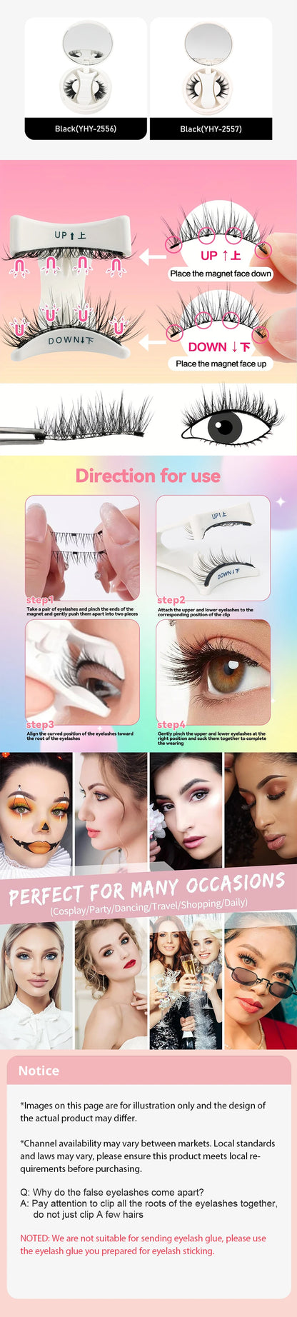 Magnetic Eyelashes with Applicator – Natural, Reusable, No Glue