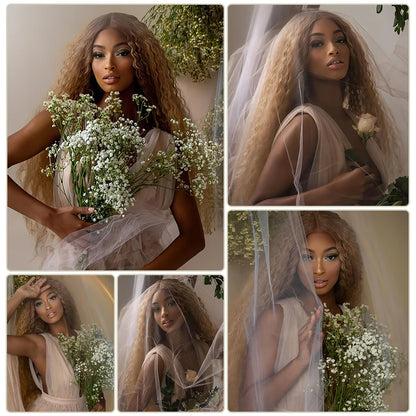 Ariel Curl Synthetic Crochet Hair 22 Inch – Water Wave Deep Curl Twist Braiding Hair Extension, Ombre Blonde Pink